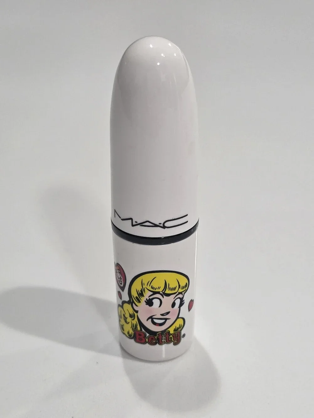 MAC Archie's Girls Betty Bright Satin Lipstick Limited Edition Used